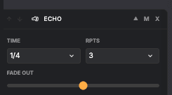 Midivex Echo effect panel