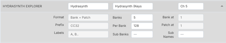 ASM Hydrasynth custom preset configuration in Midivex